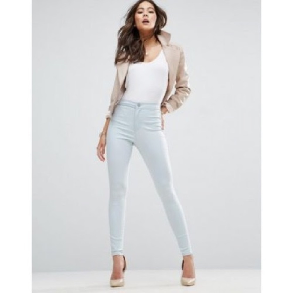 ASOS Rivington Bleach Blue Jeggings